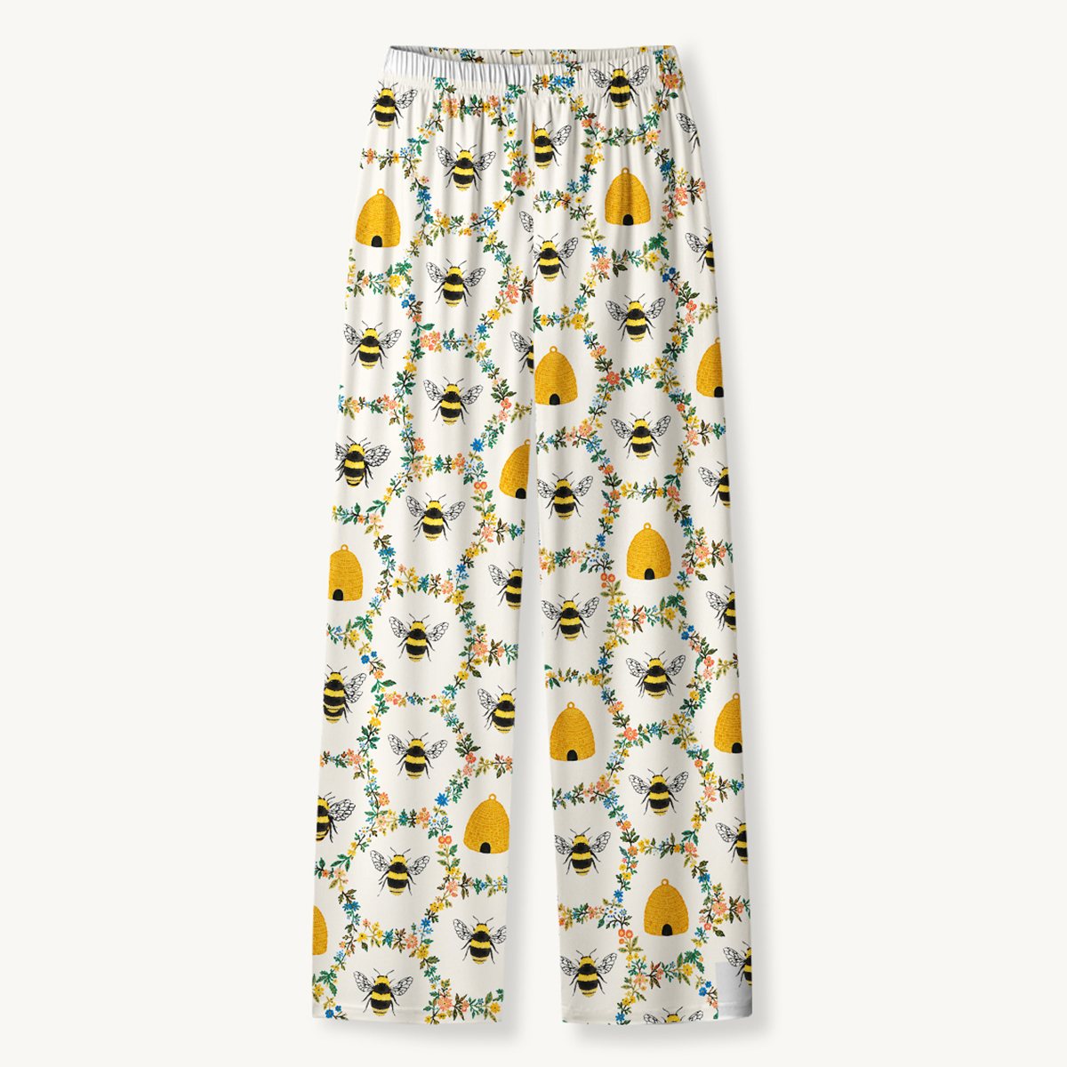 Bumblebee & Beehive Floral Garden Long Sleeves Pajama Sets