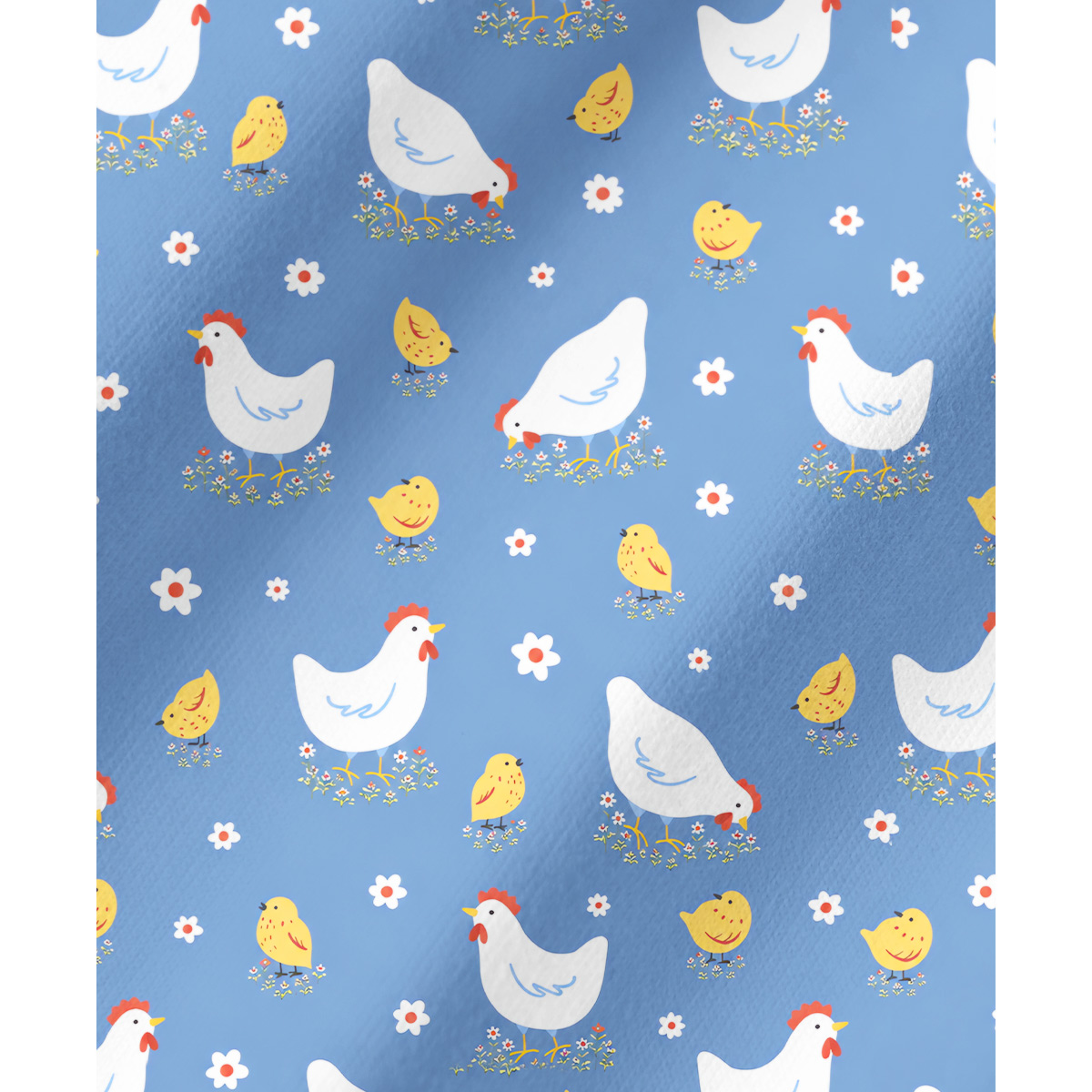 Cheerful Country Hen & Chick Floral Long Sleeves Pajama Sets