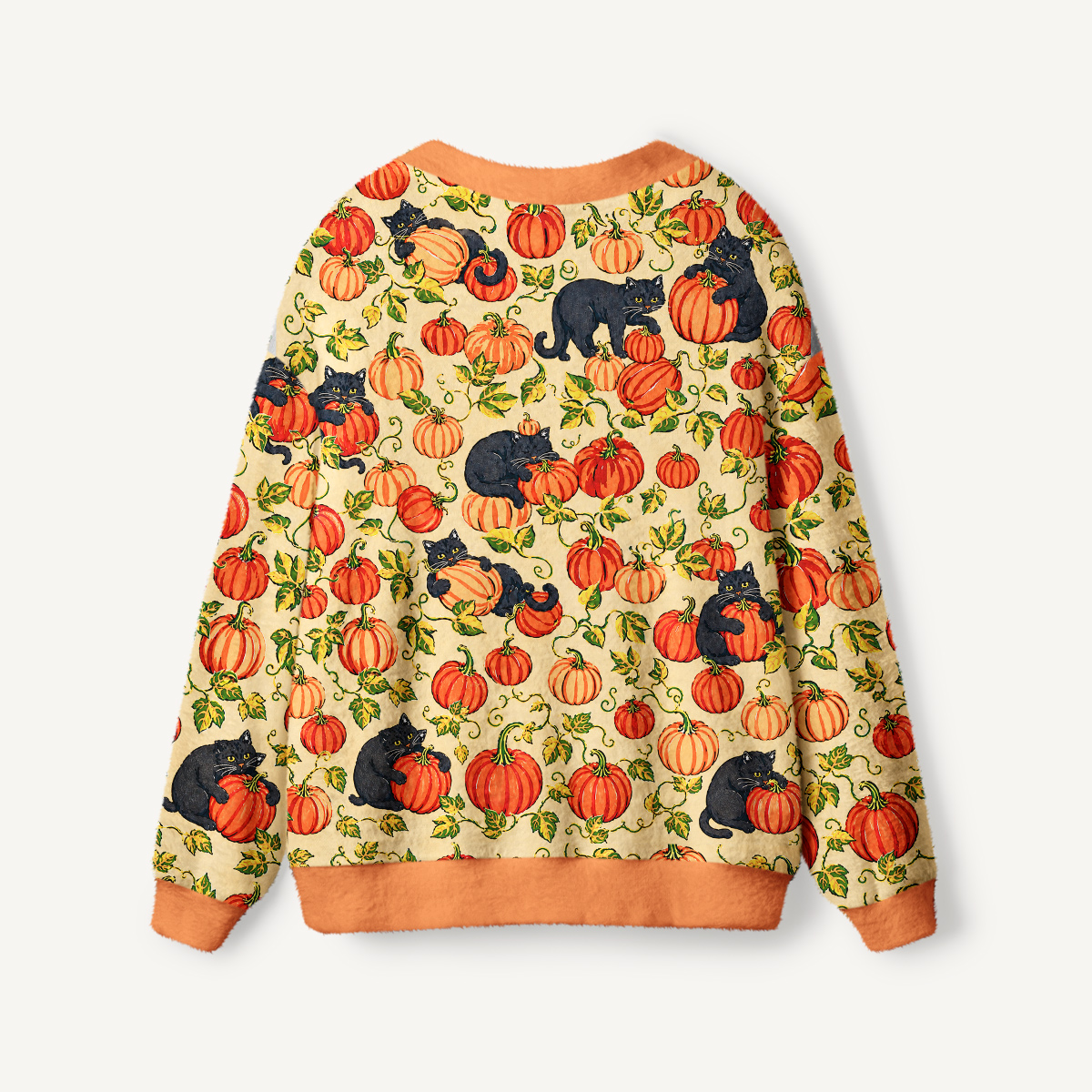 Black Cat & Pumpkin Patch Cardigan Sweaters
