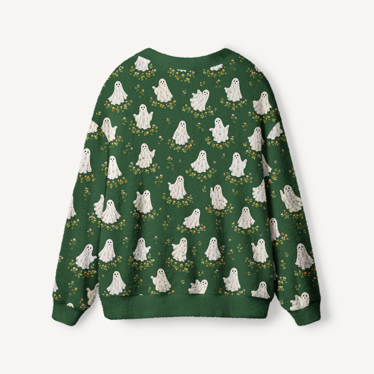 Floral Ghost Garden Halloween Cardigan Sweaters