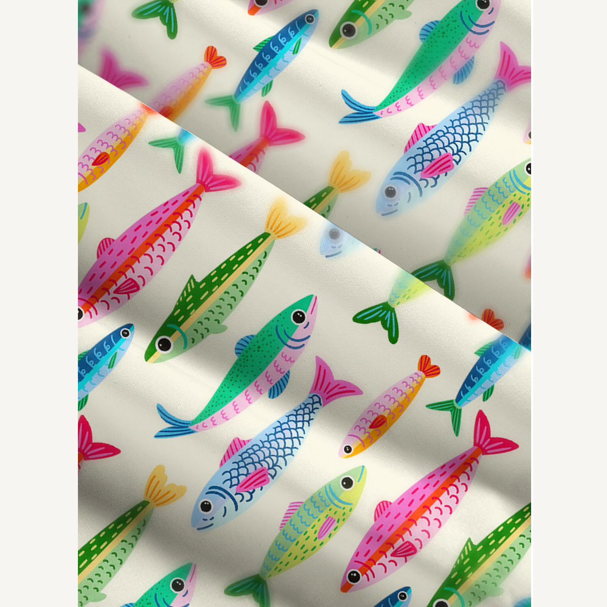 Bright Sardine Print Wide Straps Maxi Dress With Pockets