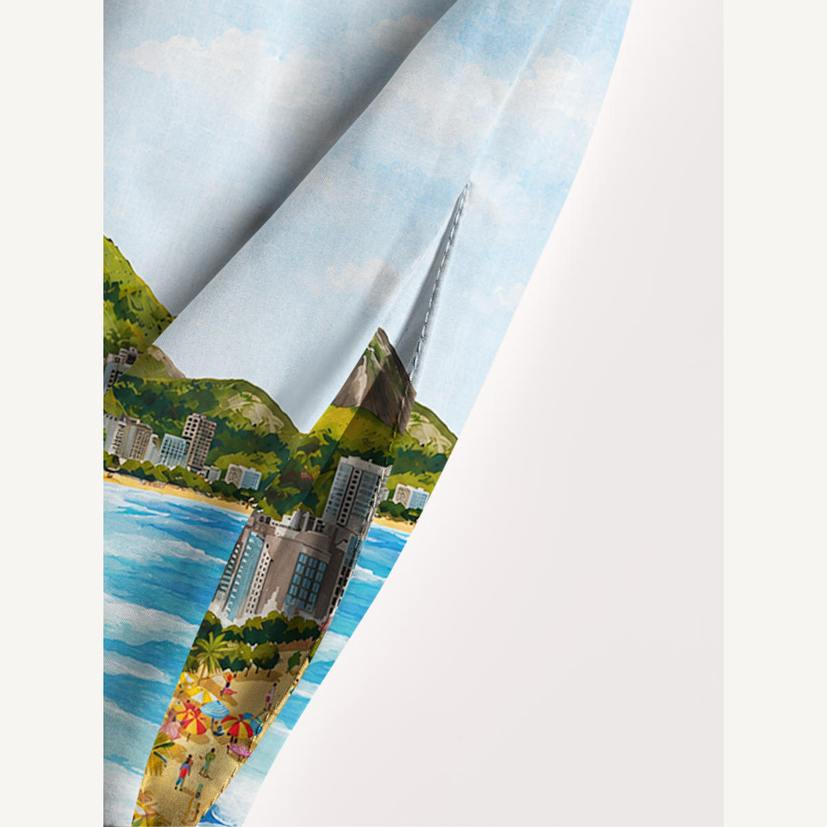 Rio Beach Scene Wide Straps Maxi Dress With Pockets