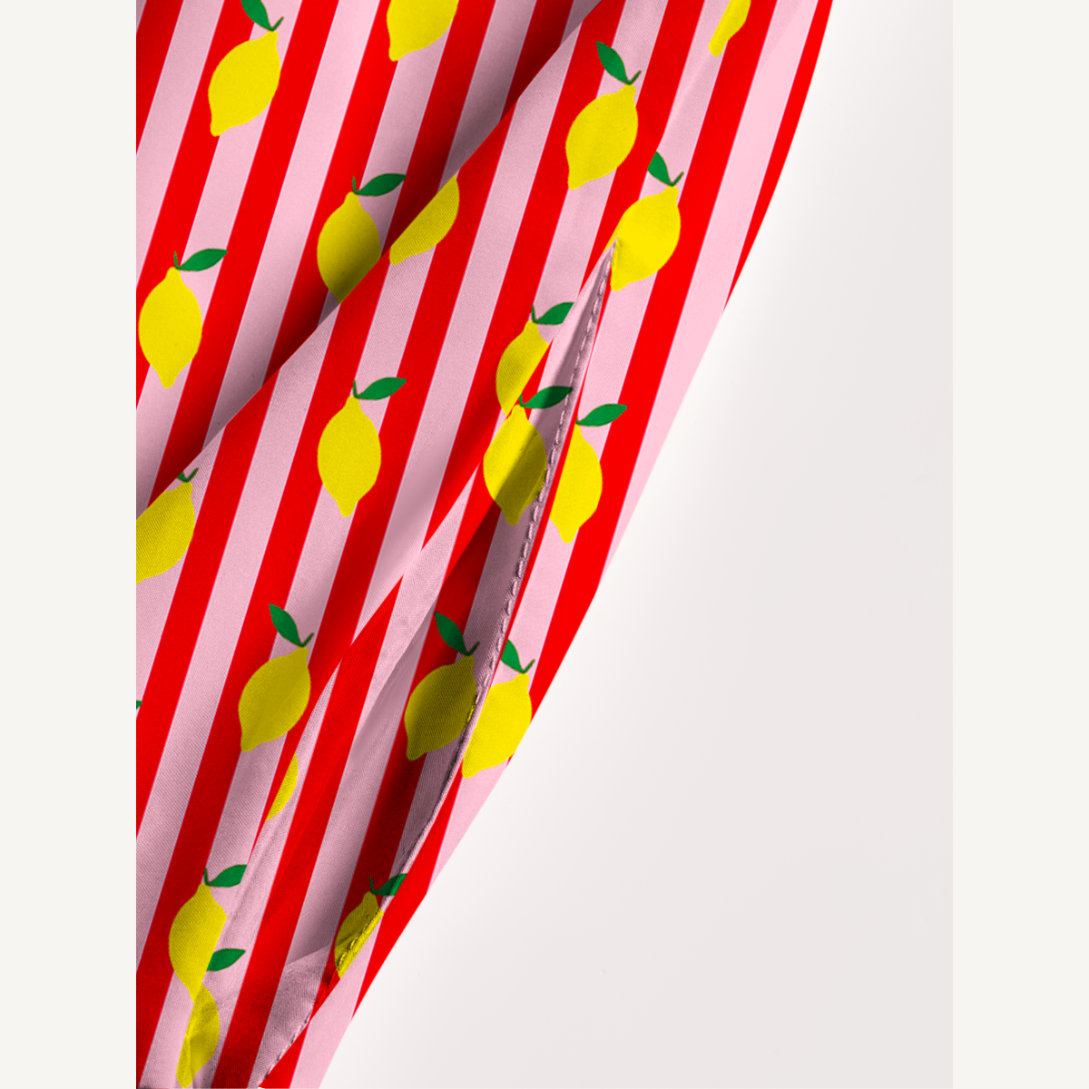 Citrus Stripe Wide Straps Maxi Dress With Pockets