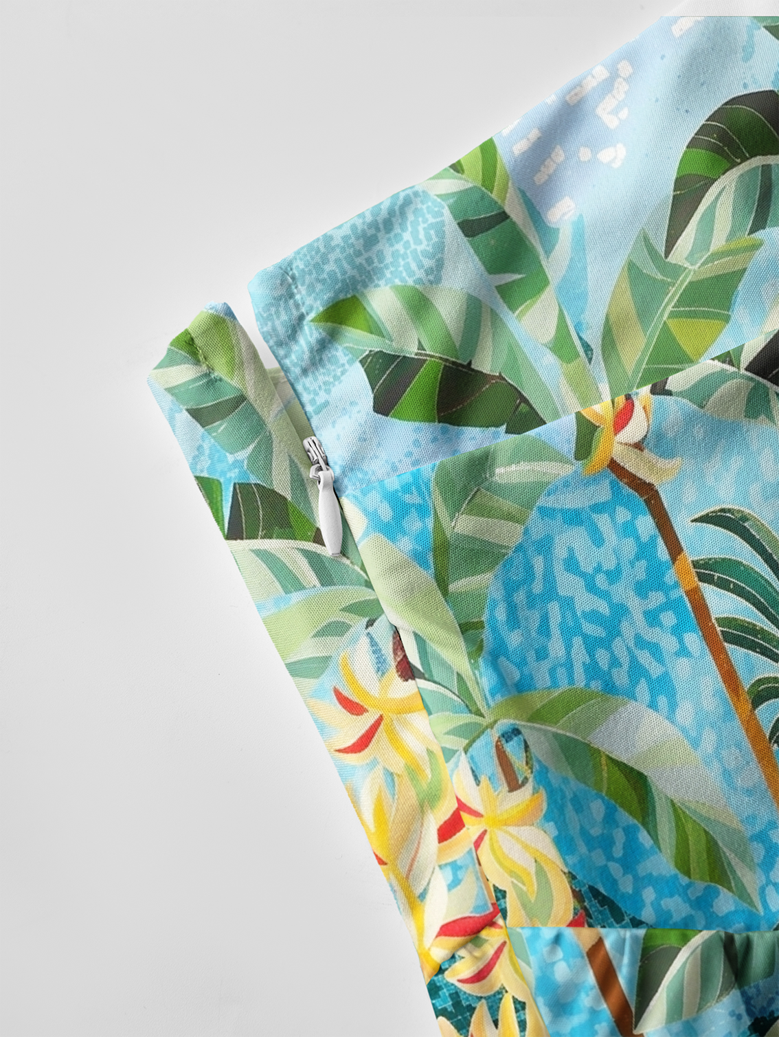 Rainforest Palm Tree Bow Strap Maxi Dress