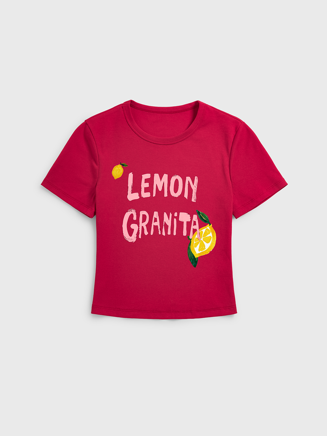 Lobster & Lemon Print Crew Neck Cotton Tee