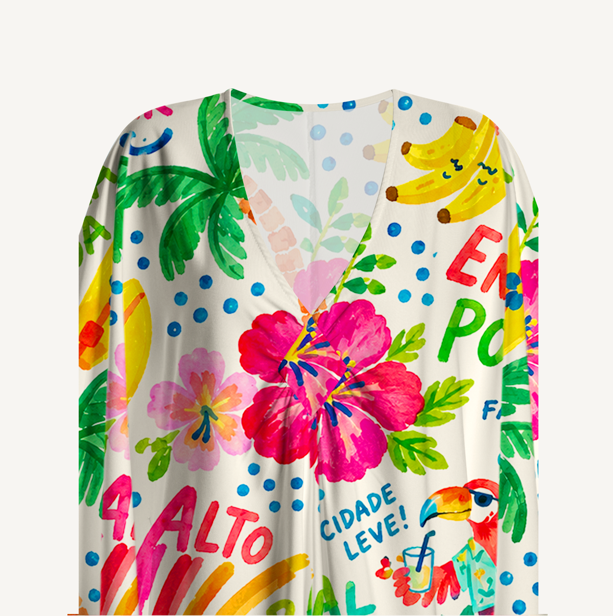 Rainbow Escape Kimono Sleeve Kaftan Dress