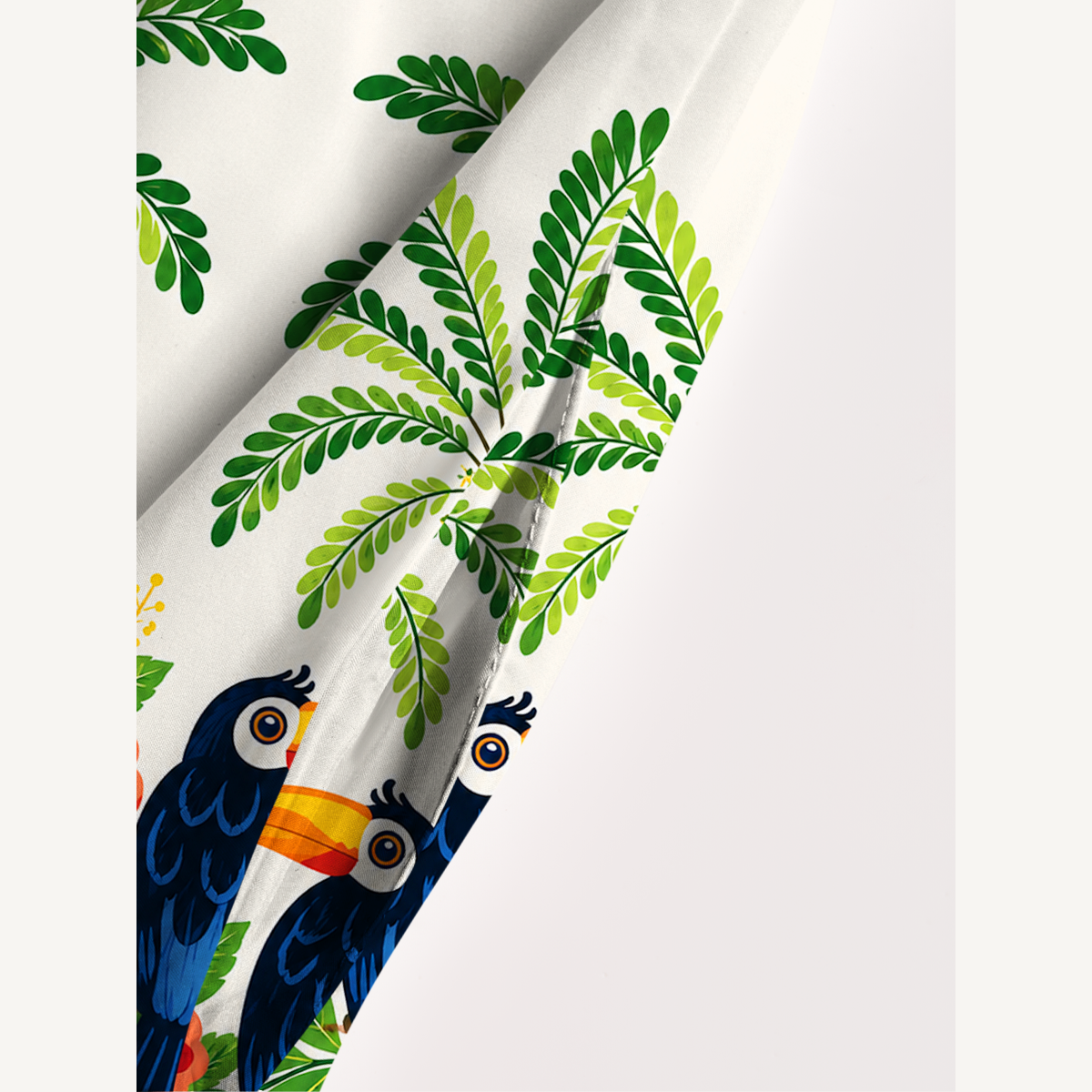 Vibrant Tropical Toucan Wide Straps Maxi Dress With Pockets