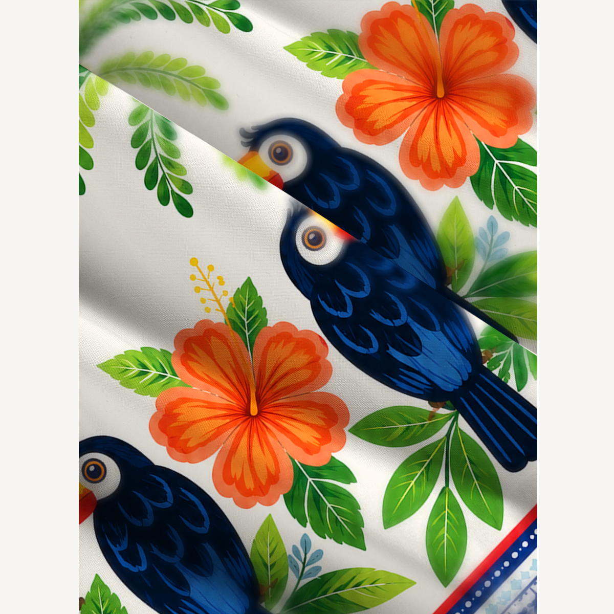 Vibrant Tropical Toucan Wide Straps Maxi Dress With Pockets