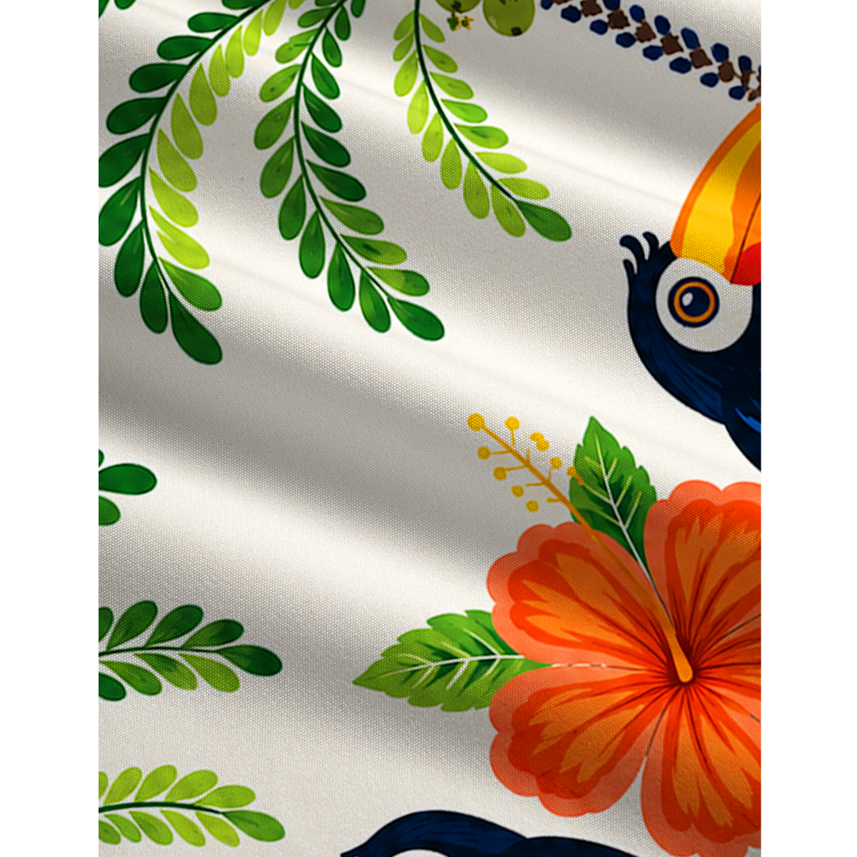 Vibrant Tropical Toucan Jumpsuit with Pockets for Women