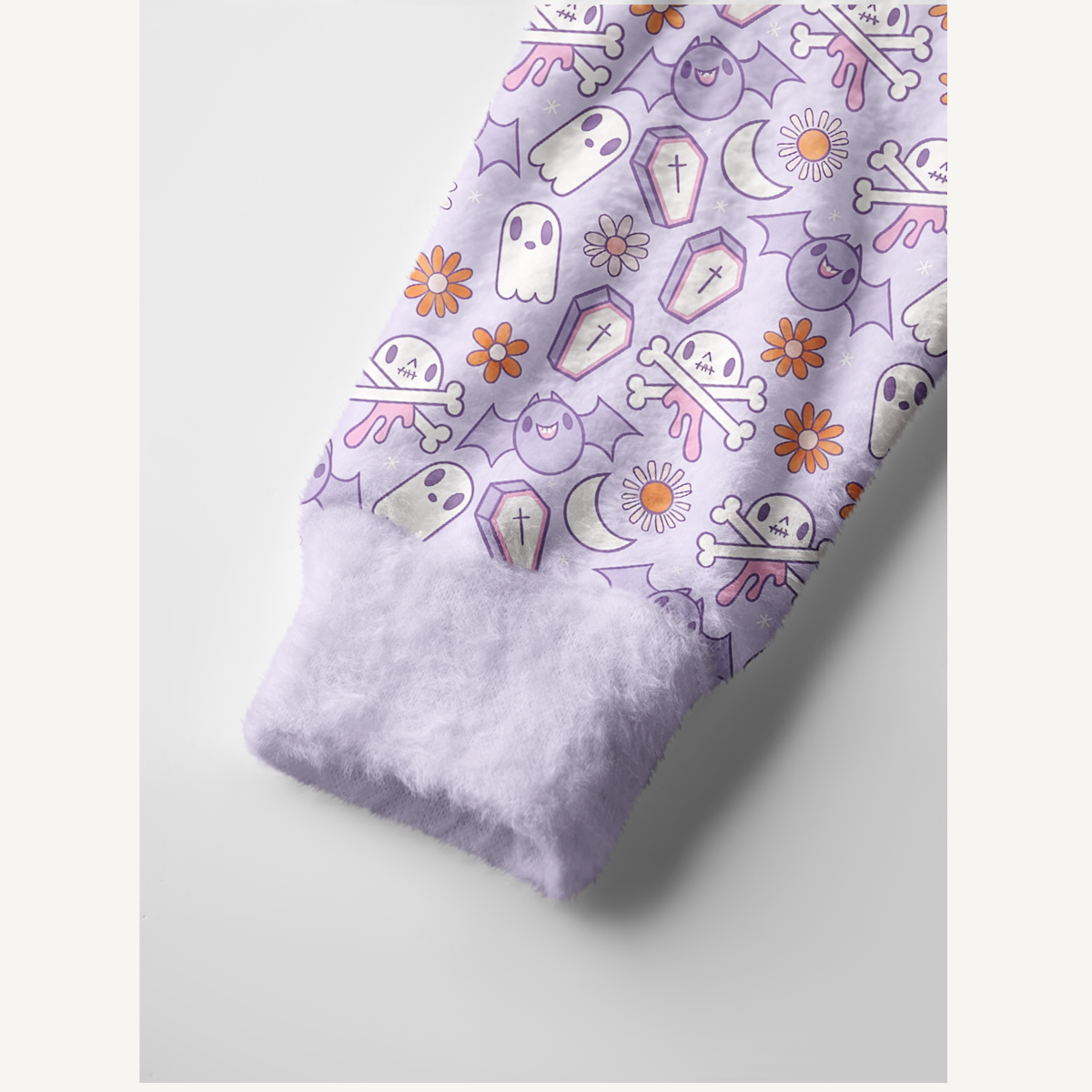 Lavender Ghost Garden Halloween Boho Ugly Cardigan Sweaters