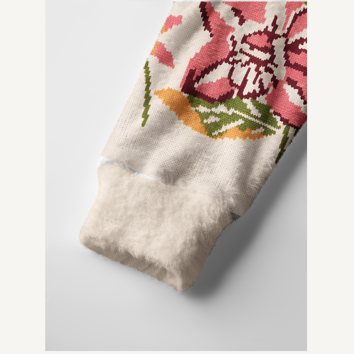 Forest Bloom Colorblock Floral Ugly Cardigan Sweaters