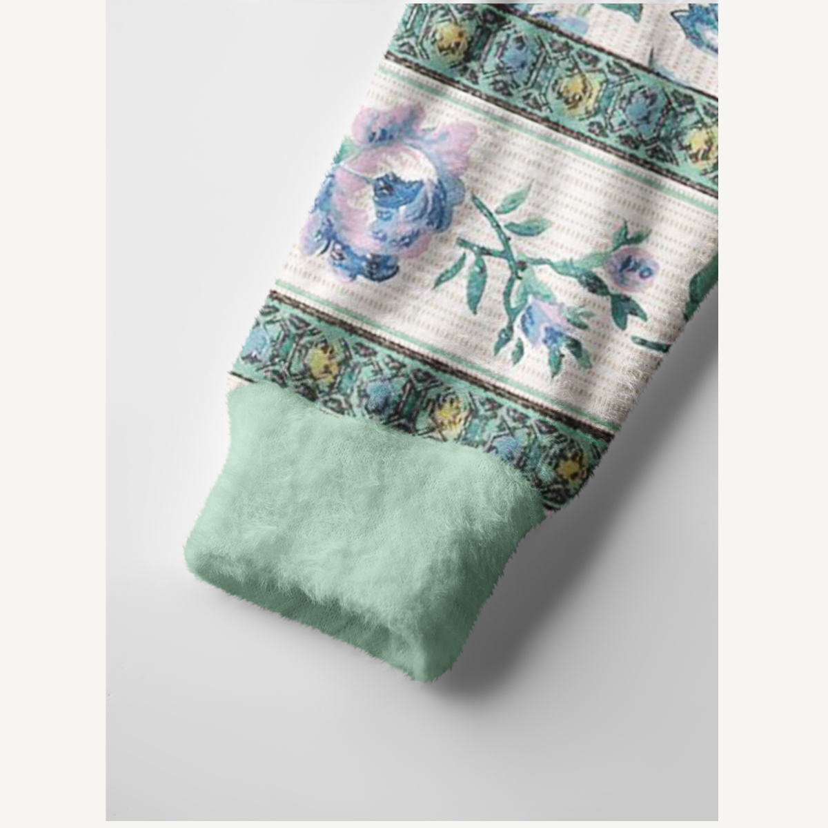 Boho Dual-Tone Birdsong Floral Pattern Ugly Cardigan Sweaters