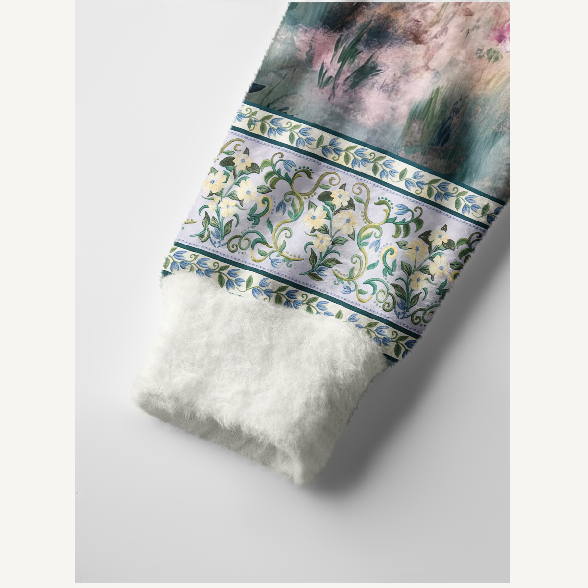 Watercolor Floral Garden Landscape Boho Buttons Women Cardigan Sweaters