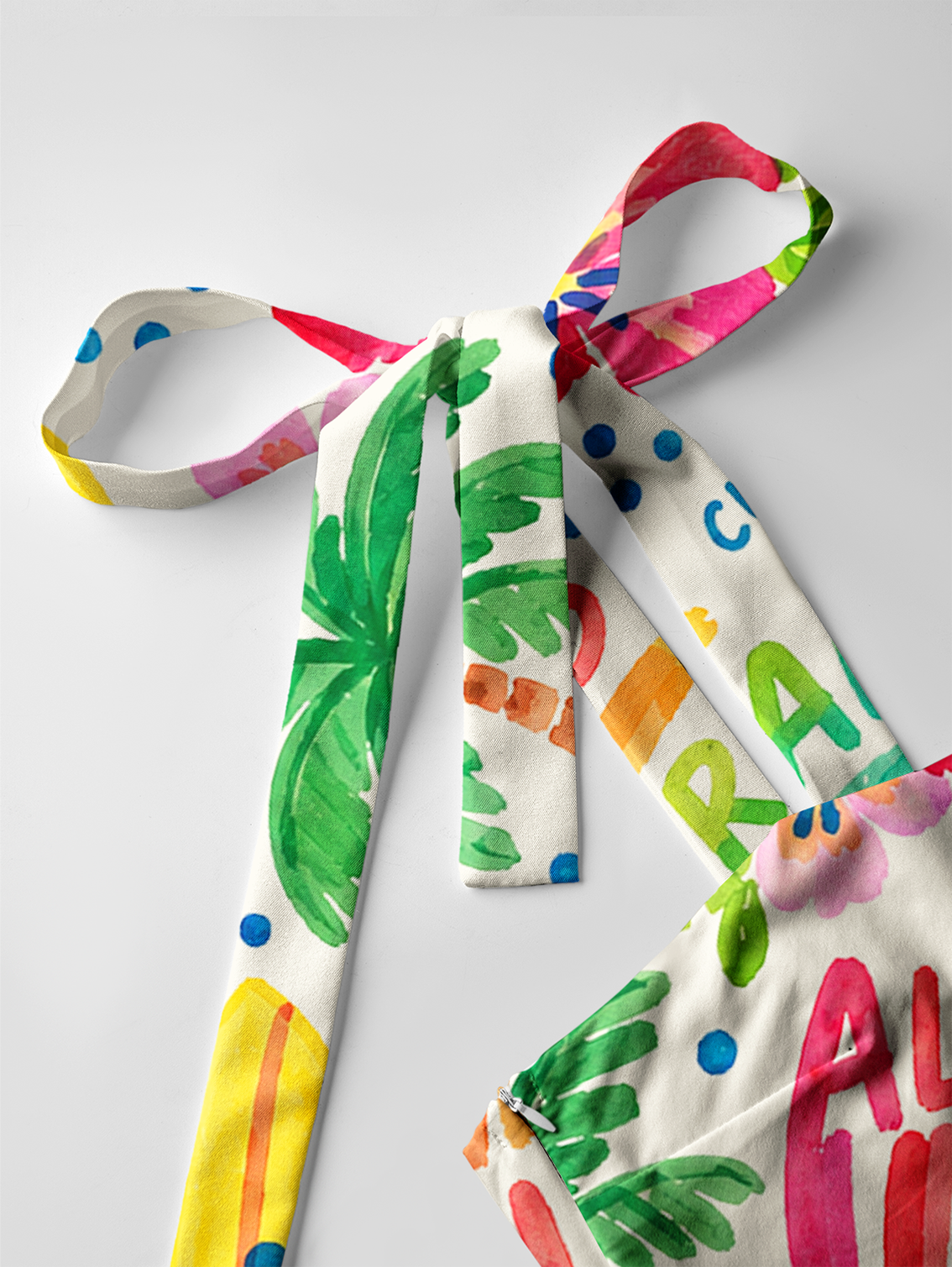 Rainbow Escape Bow Strap Maxi Dress