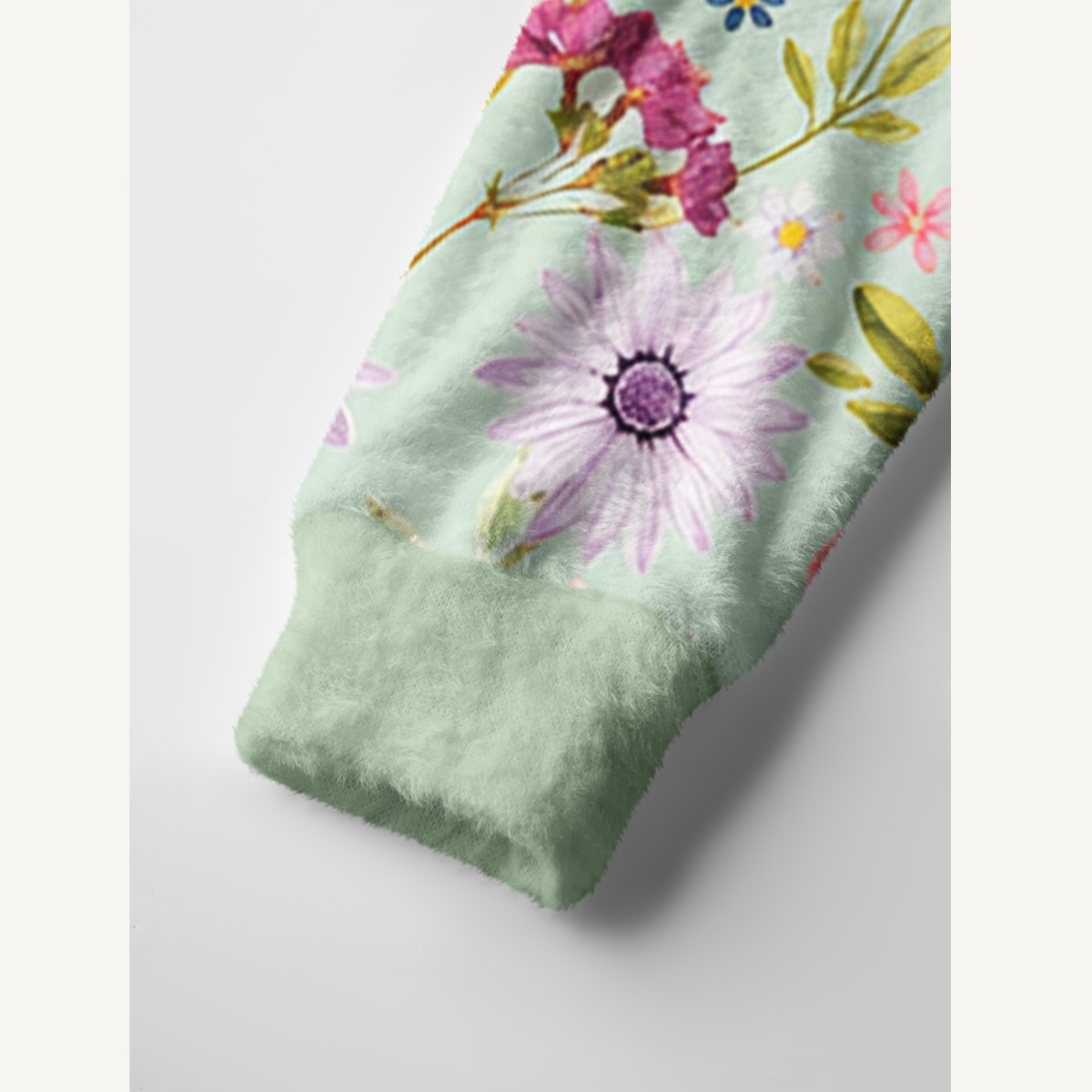 Sage Green Watercolor Meadow Cardigan Sweaters