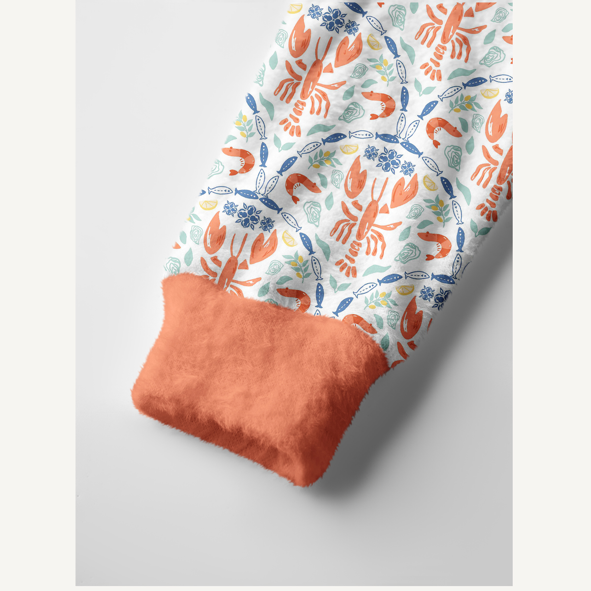 Lobster Print Coastal Sea Life Cardigan Sweaters
