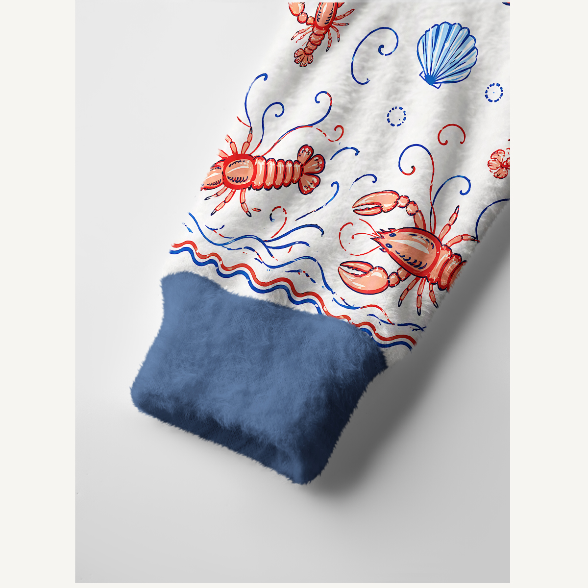 Lobster Shell Print Cardigan Sweaters