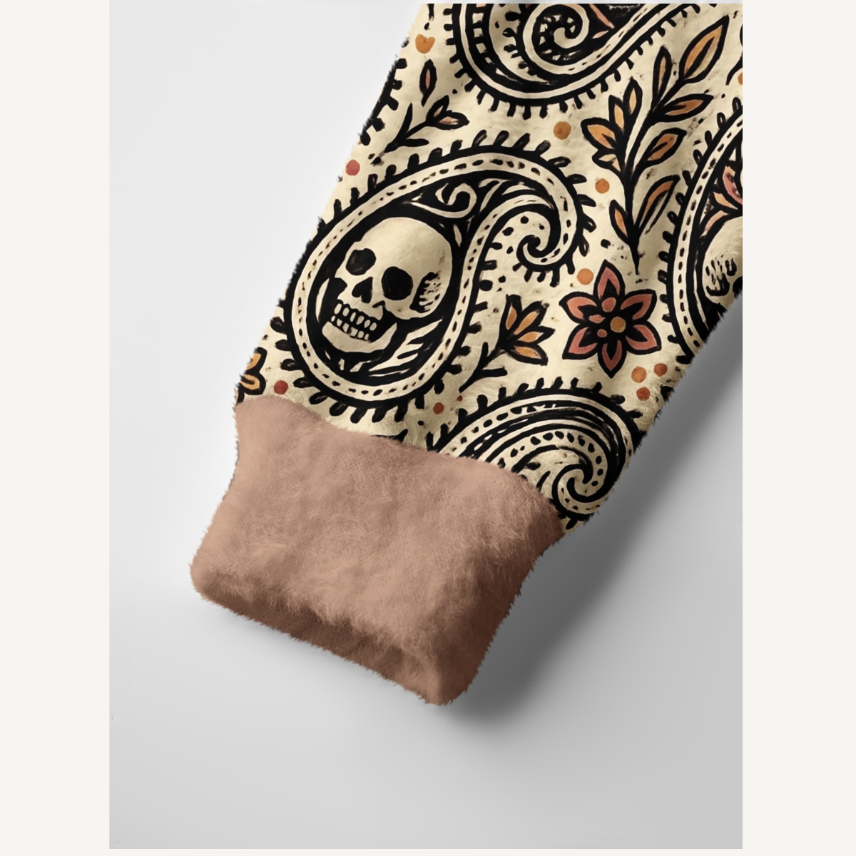 Boho Skull Paisley Print Cardigan Sweaters