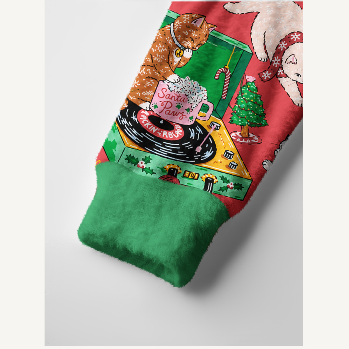 Festive Cats & Christmas Trees Cardigan Sweaters