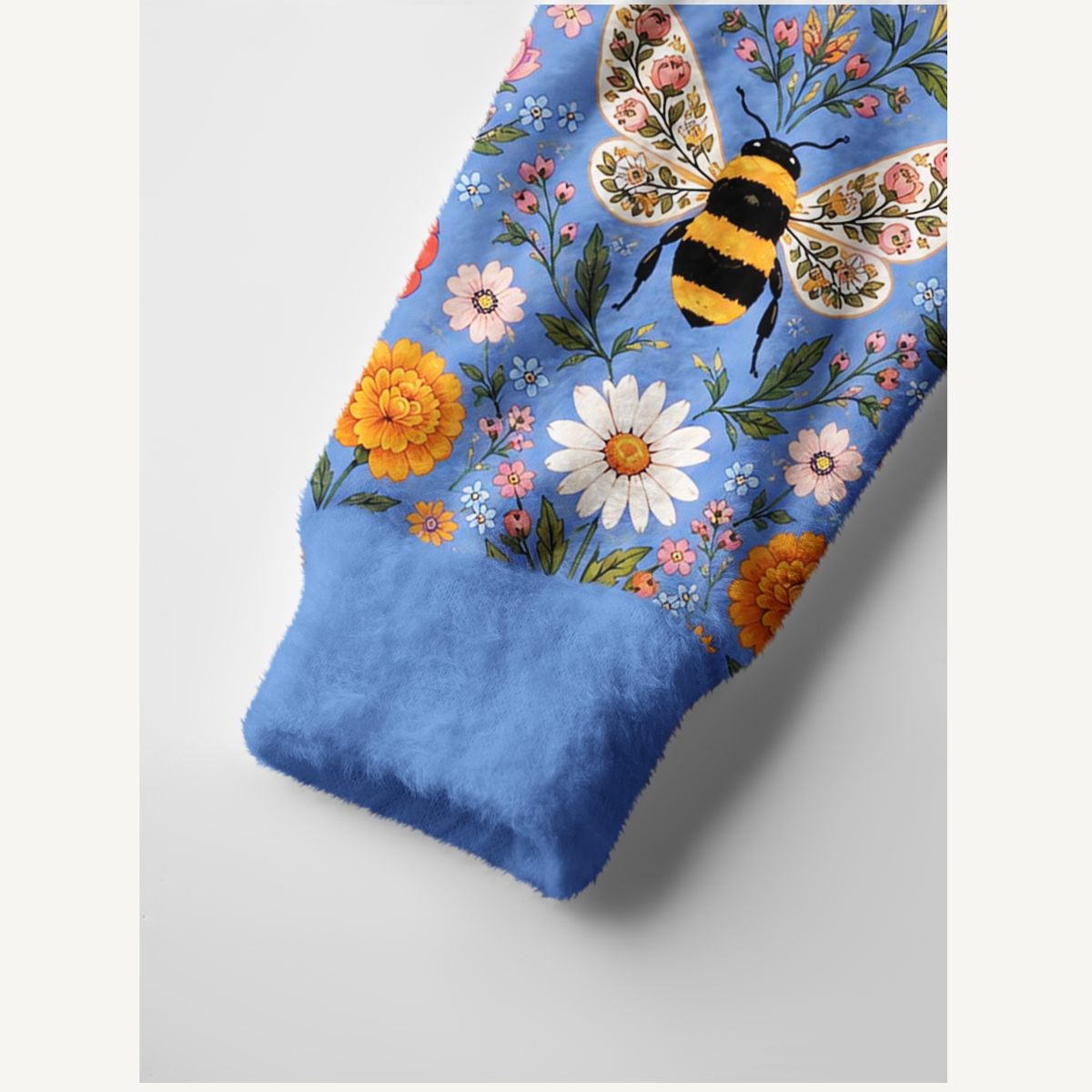 Whimsical Garden Bumblebee & Wildflower Cardigan Sweaters