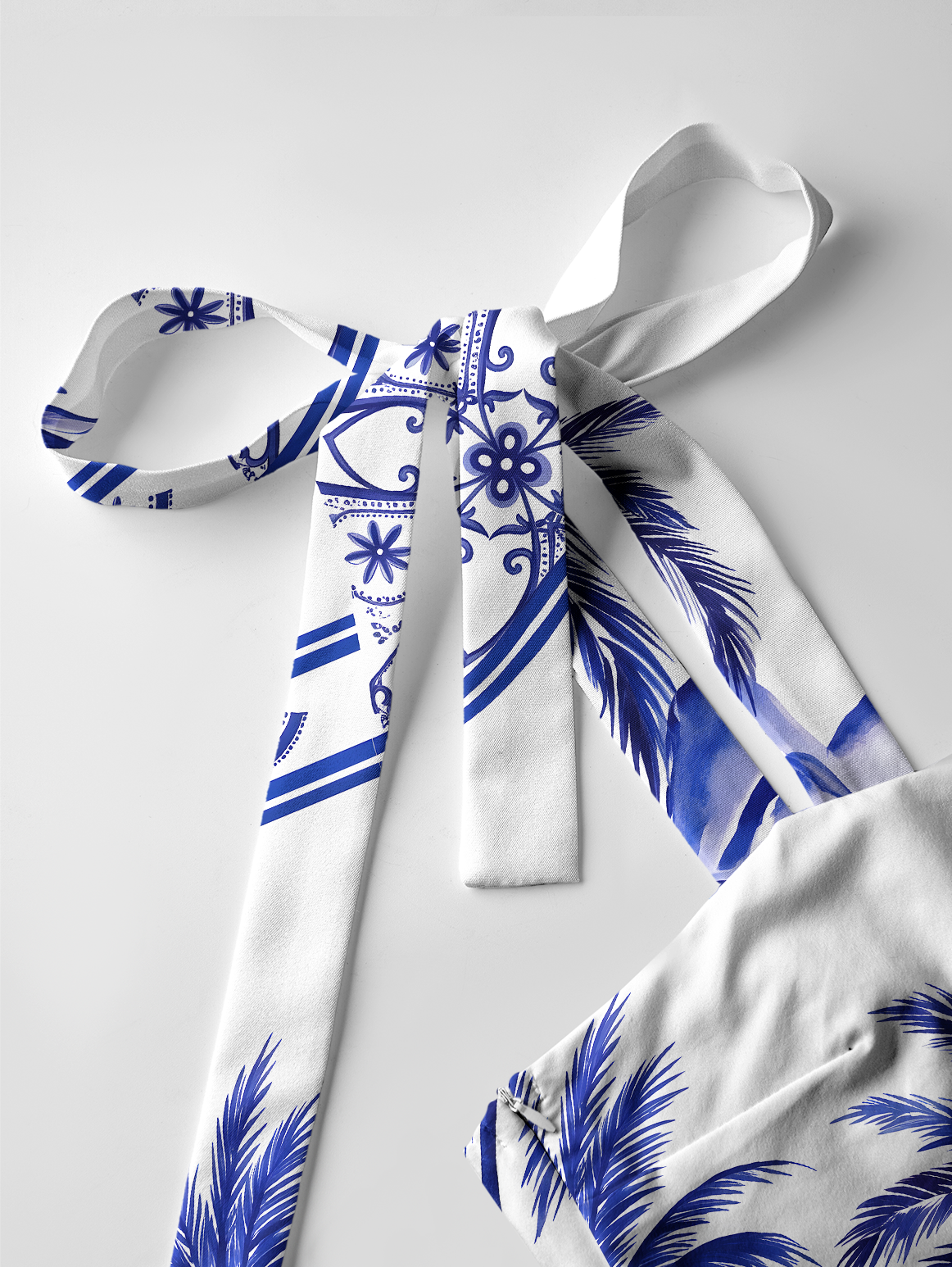 Azure Palm Island Border Maxi Dress