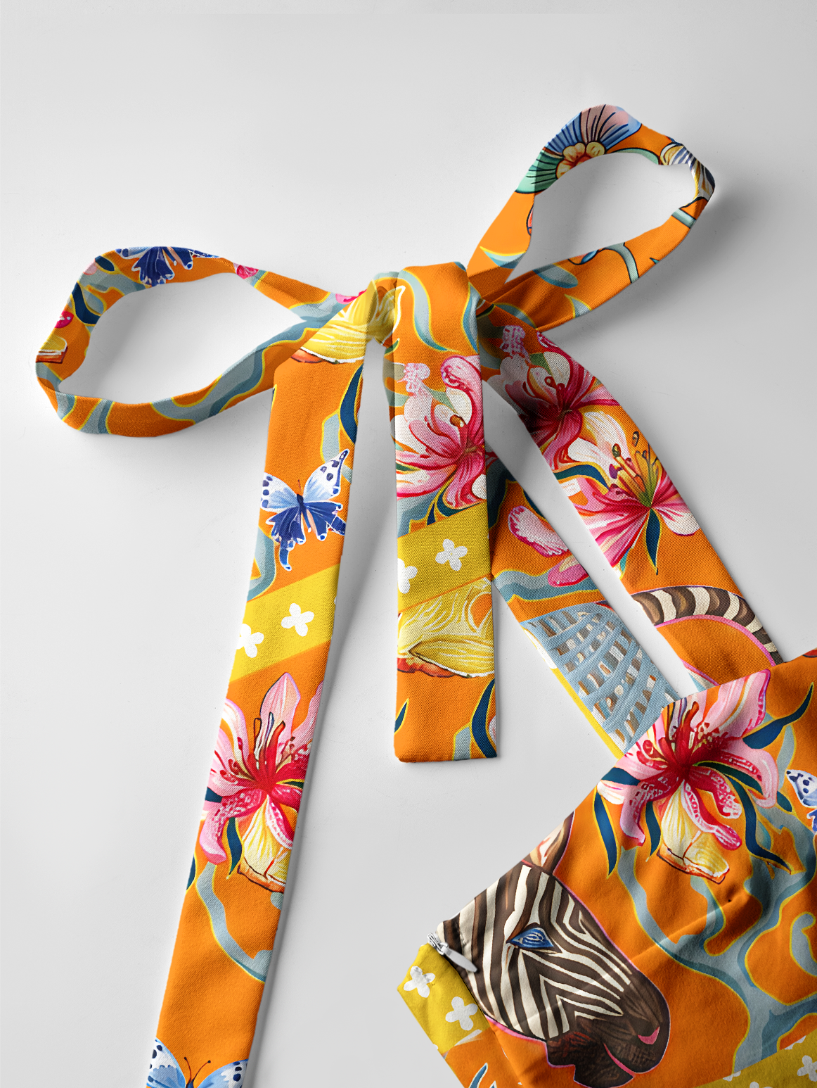 Tropical Zebra Flowy Maxi Dress
