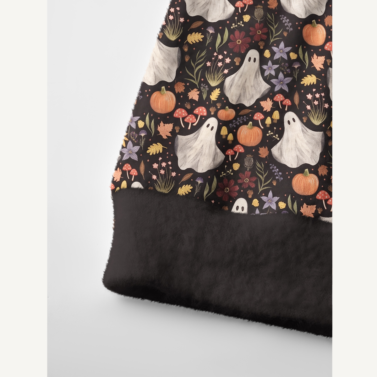 Midnight Pumpkin Ghost Garden Halloween Ugly Cardigan Sweaters
