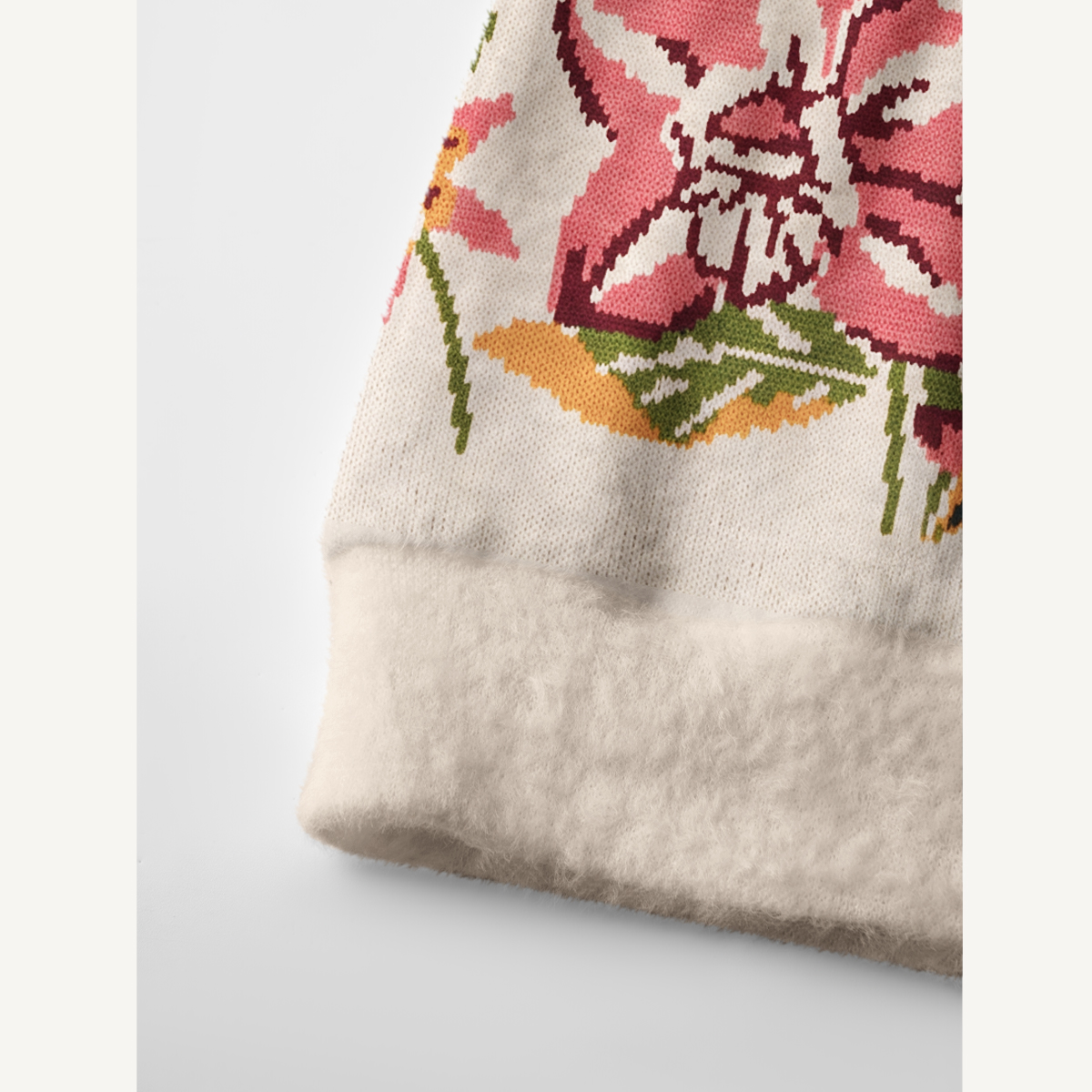 Forest Bloom Colorblock Floral Ugly Cardigan Sweaters