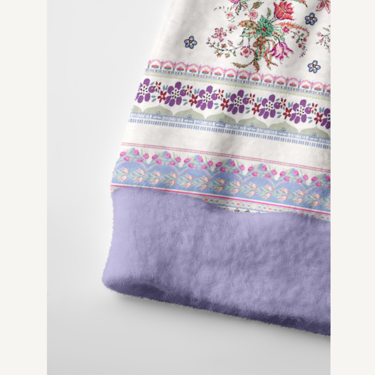 Boho Symmetric Floral Bouquet Border Pattern Ugly Cardigan Sweaters