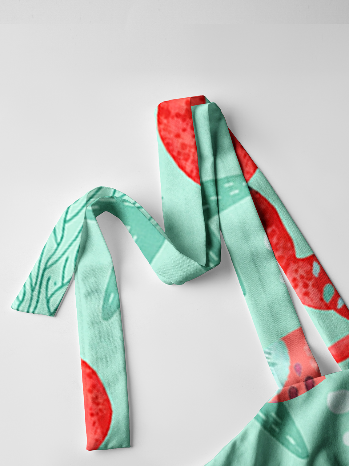 Floral Crab Bow Strap Maxi Dress