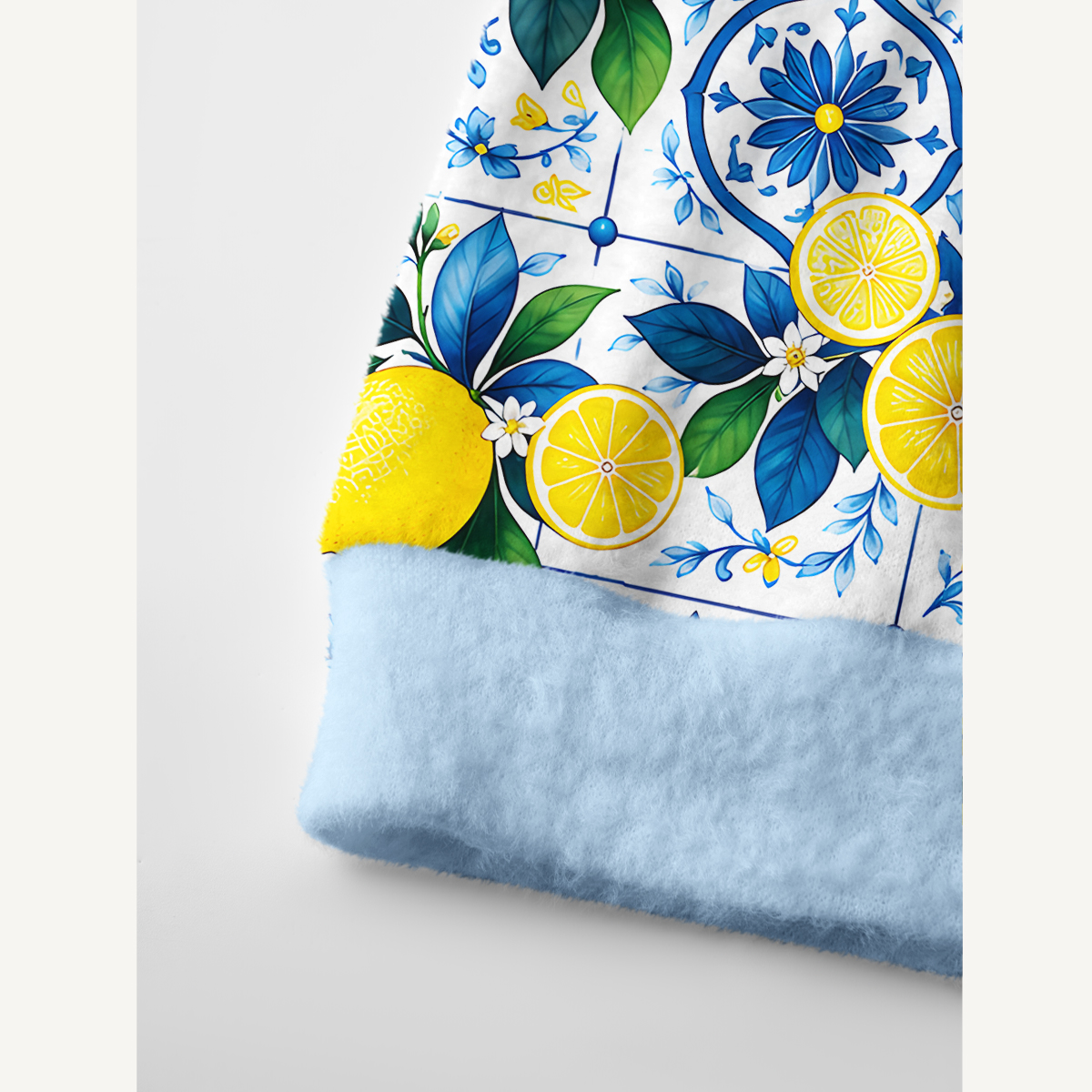 Mediterranean-style tiles with lemon patterns Cardigan Sweaters