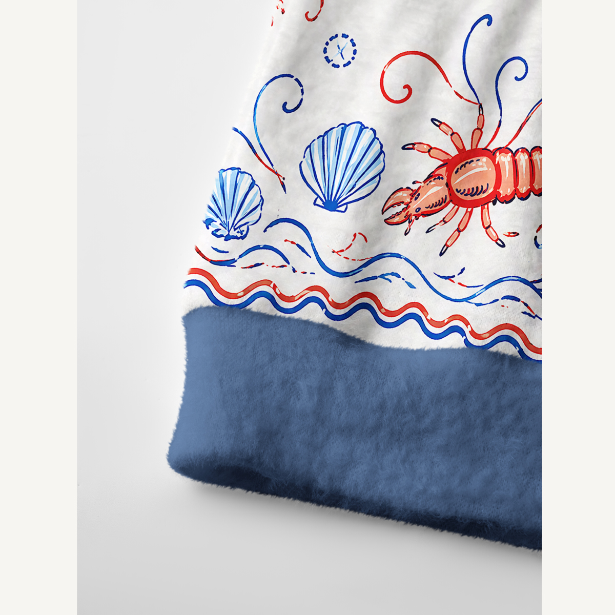 Lobster Shell Print Cardigan Sweaters
