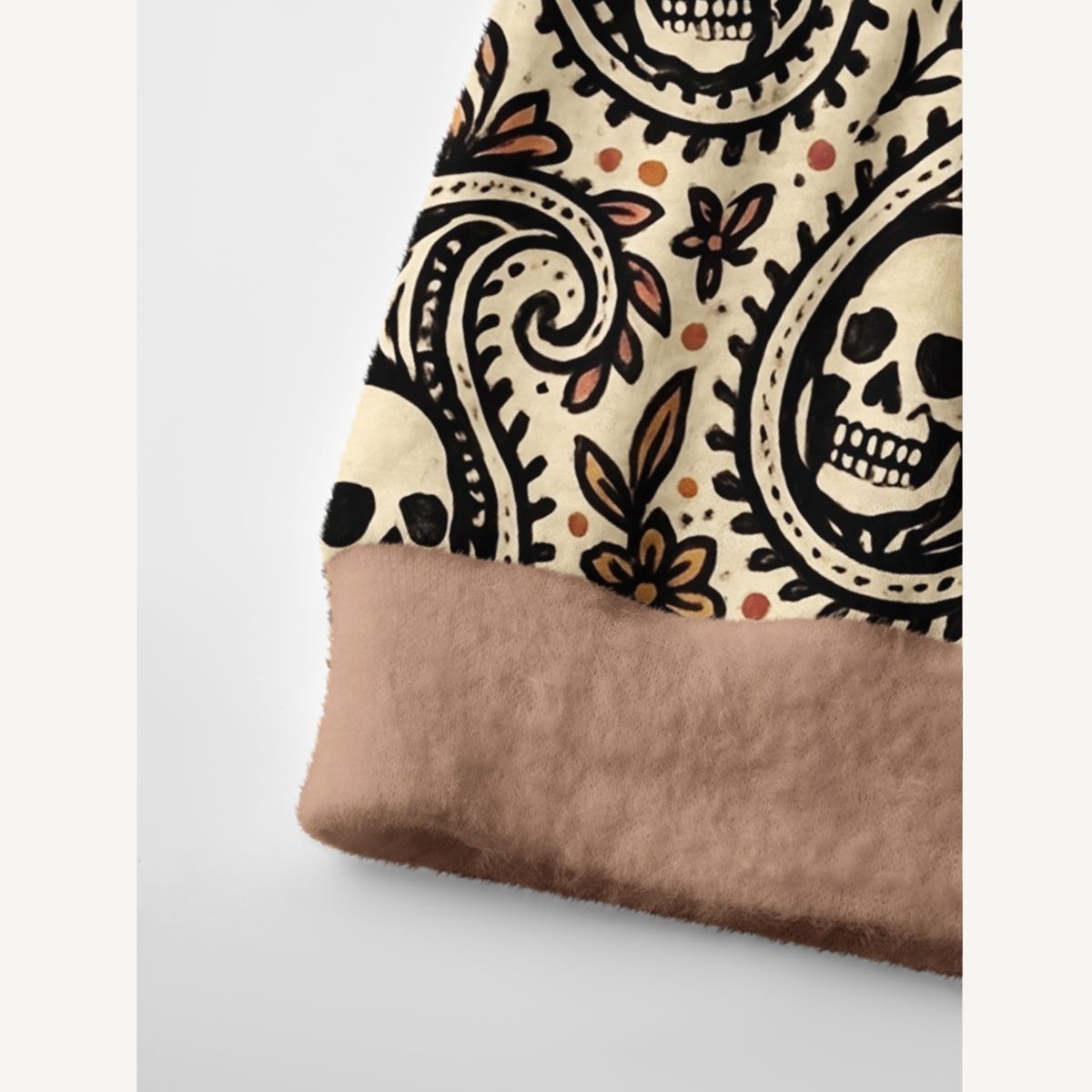 Boho Skull Paisley Print Cardigan Sweaters