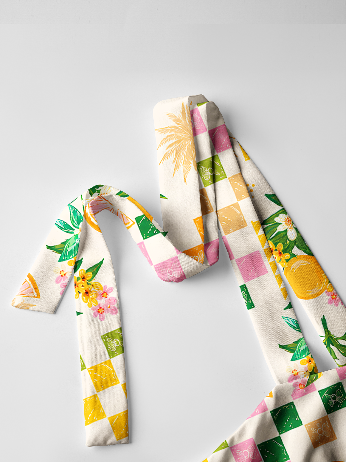 Citrus Breeze Bow Strap Maxi Dress
