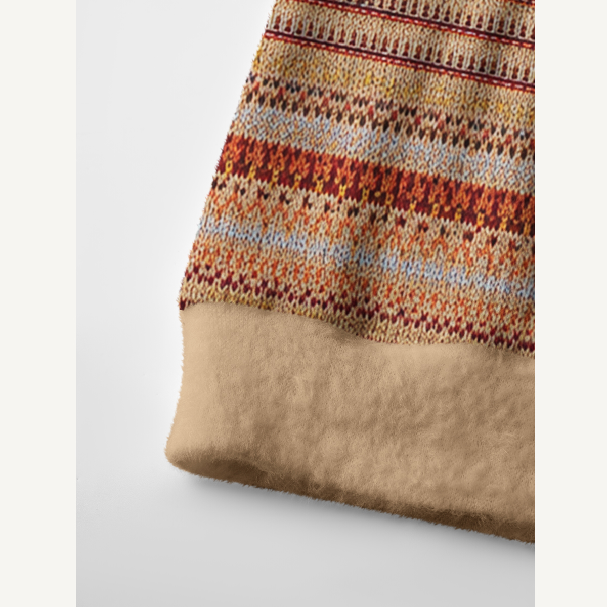 Autumn Maple Patchwork Pattern Cardigan Sweaters