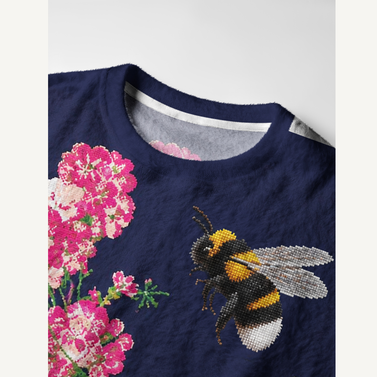 Bumblebee & Geranium Garden Crewneck Sweater