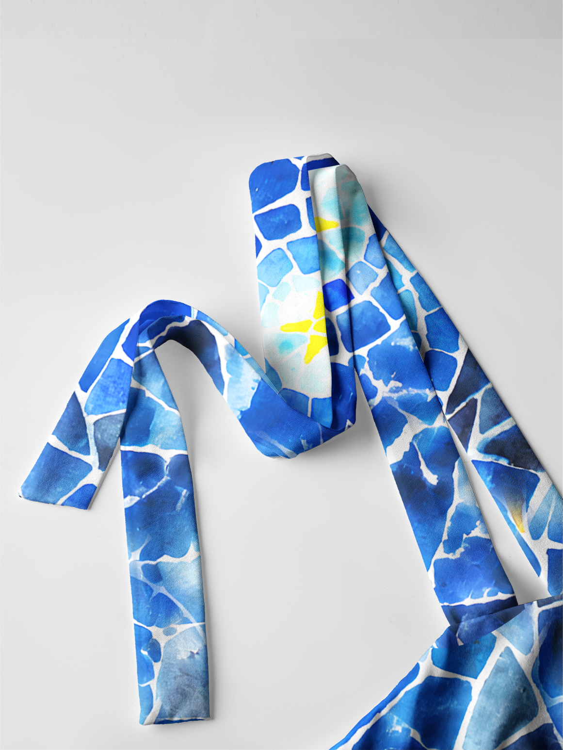 Mosaic Sun & Star Patter Bow Strap Maxi Dress