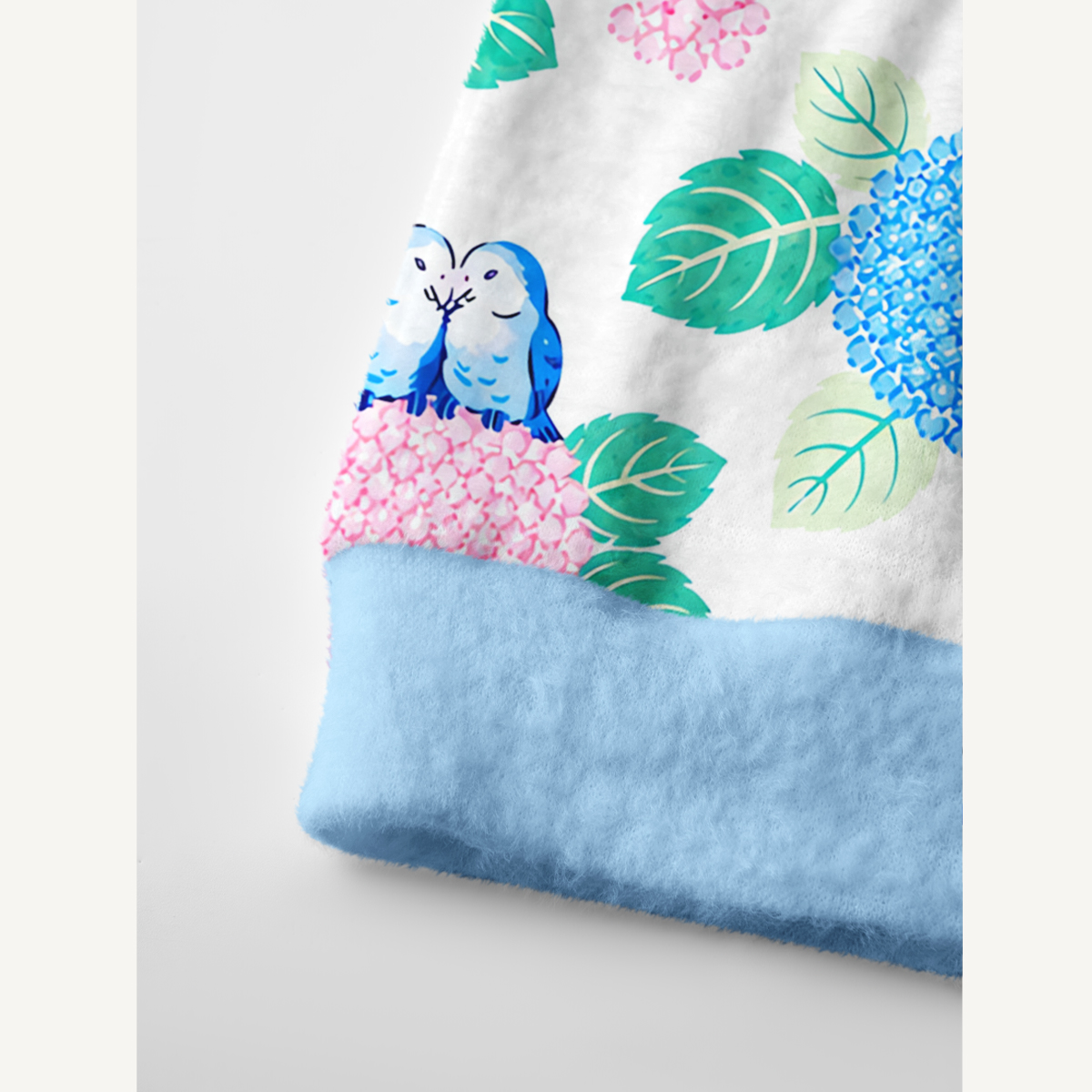Hydrangea & Blue Bird Garden Cardigan Sweaters