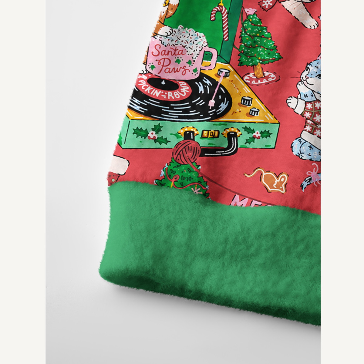 Festive Cats & Christmas Trees Cardigan Sweaters
