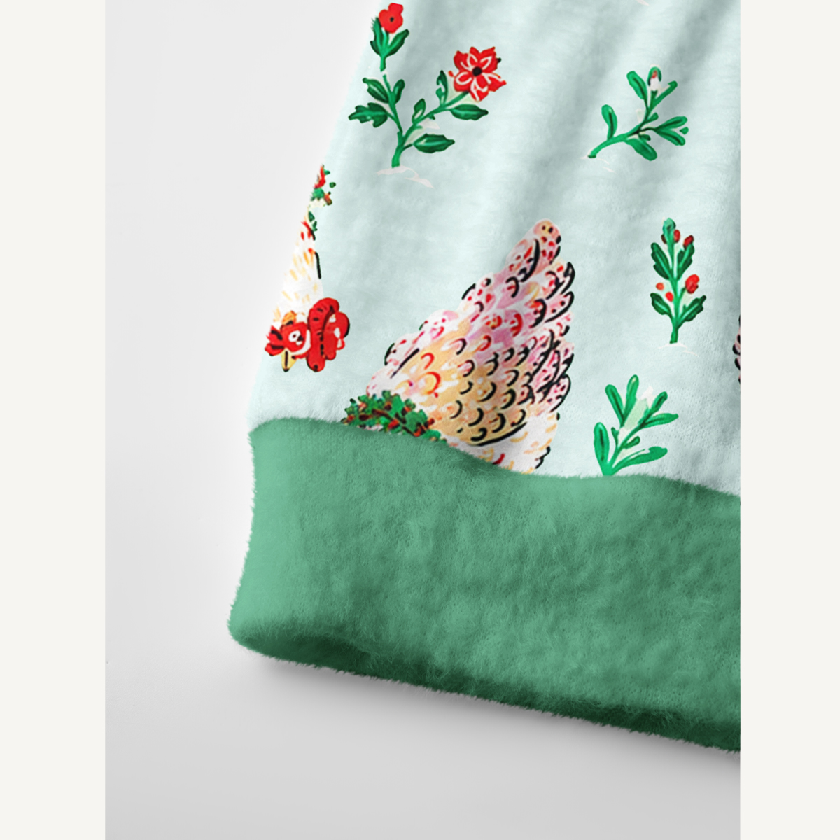 Christmas Chicken & Holly Cardigan Sweaters