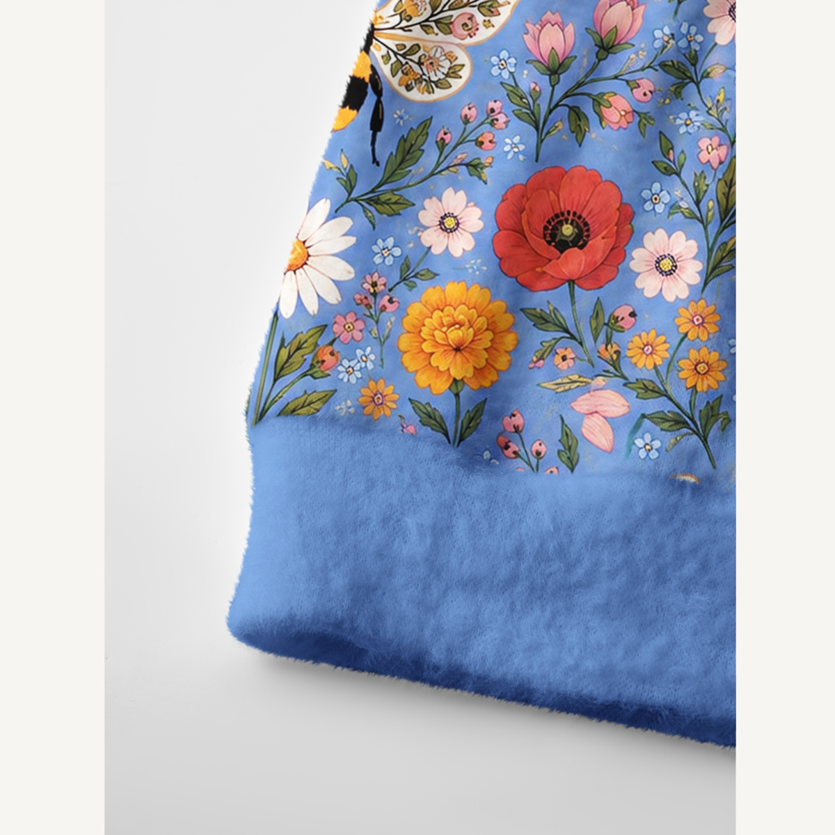 Whimsical Garden Bumblebee & Wildflower Cardigan Sweaters