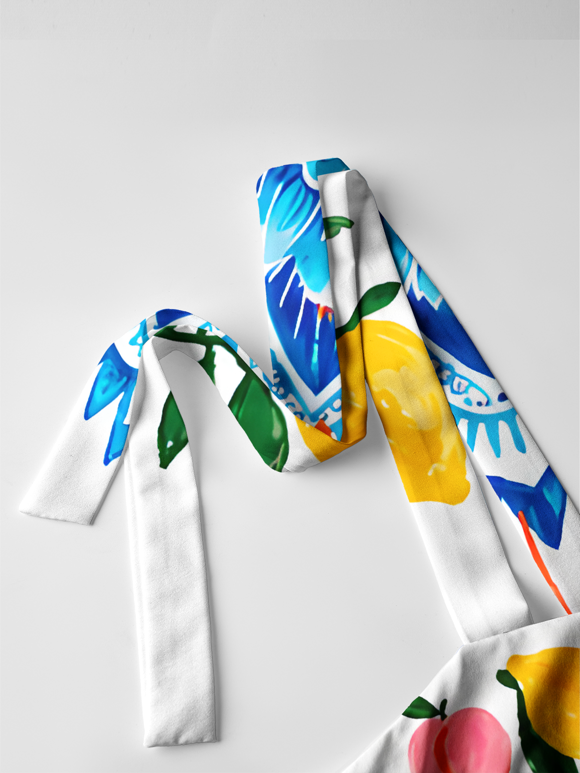 Lobster & Lemon Bow Strap Maxi Dress