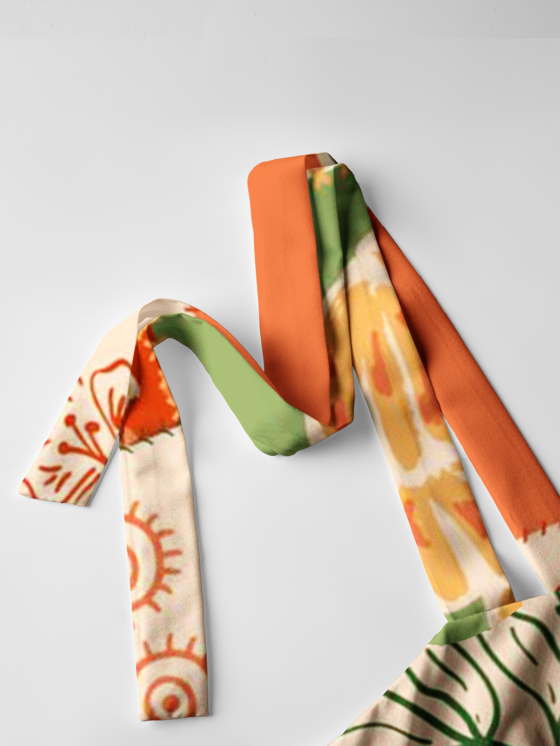 Boho Palm & Hibiscus Print Bow Strap Maxi Dress