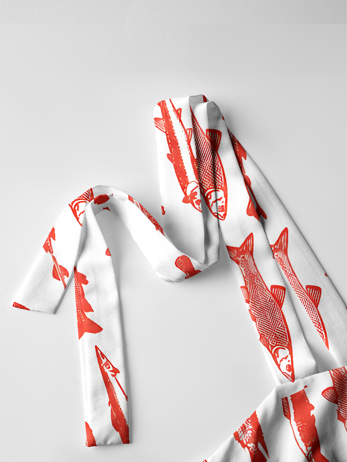 American Flag Fish Pattern Bow Strap Maxi Dress