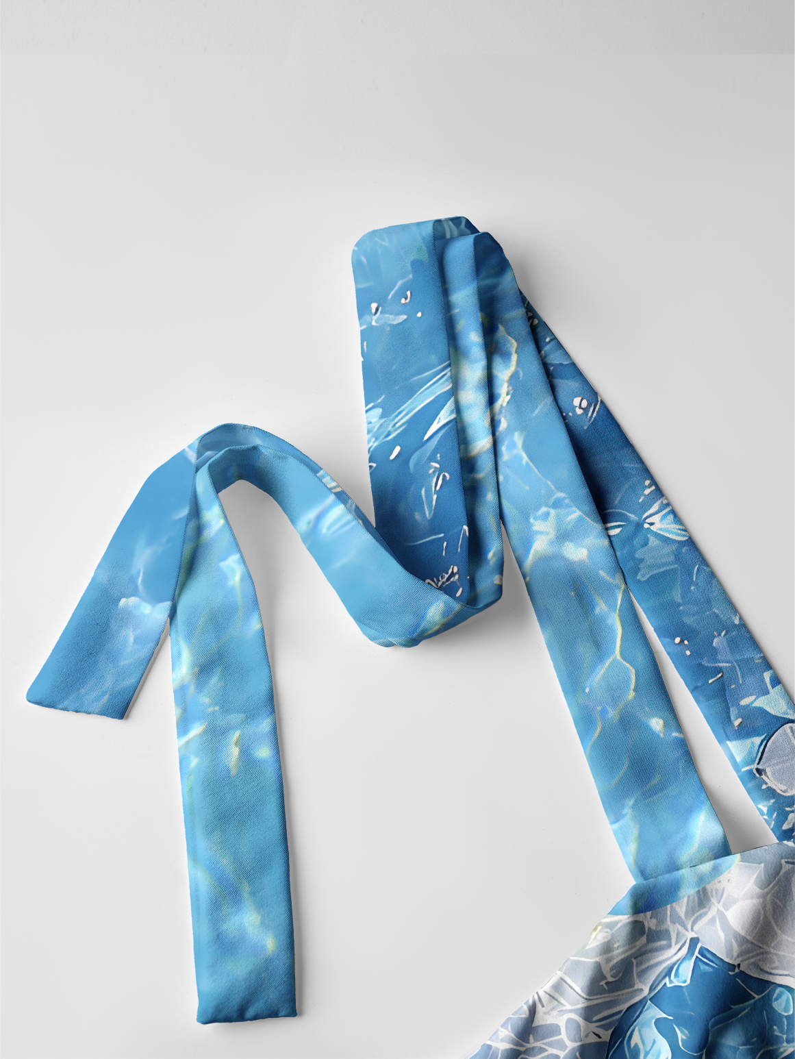 Floating Lilies in sea Bow Strap Maxi Dress