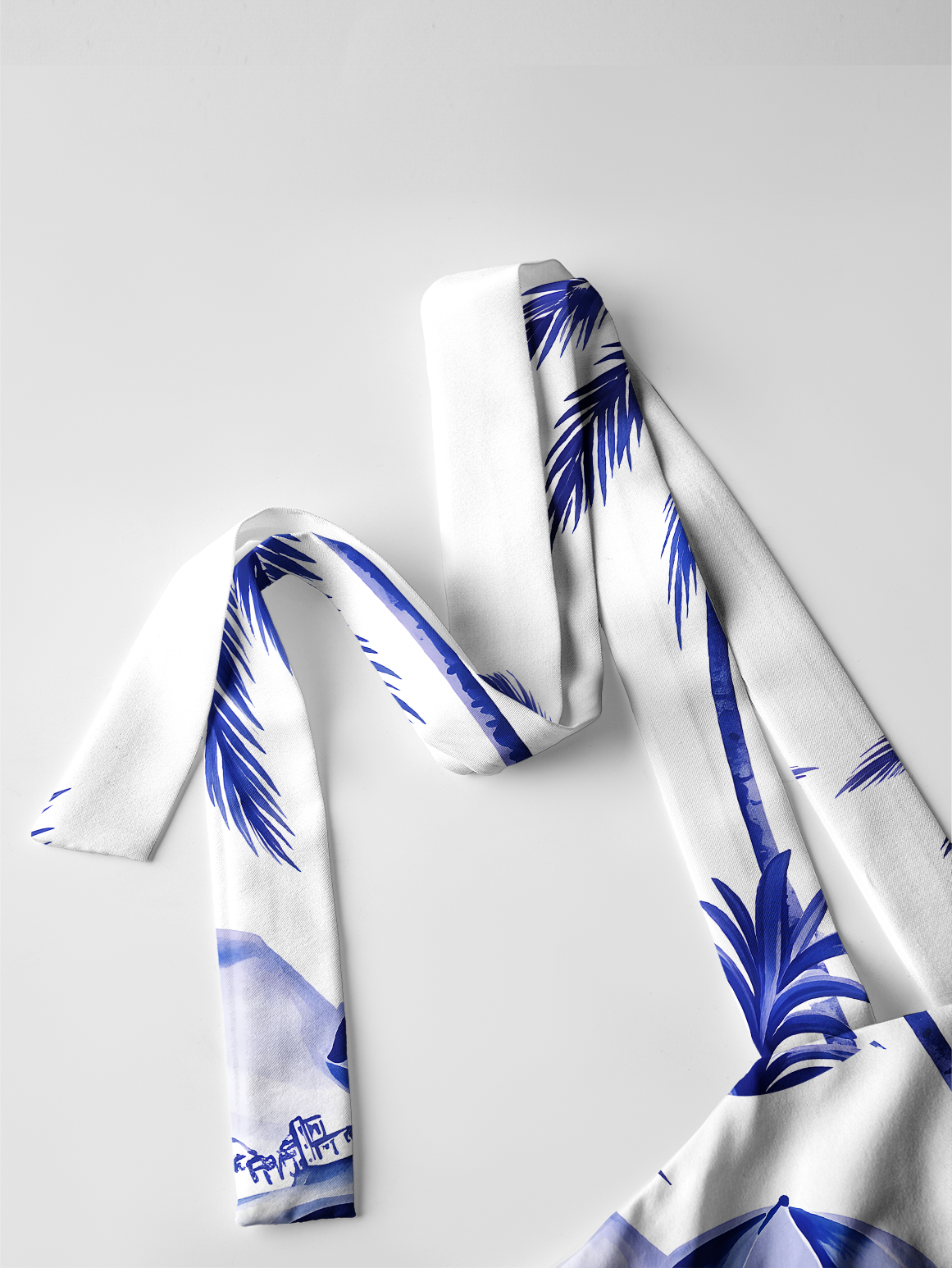 Azure Palm Island Border Maxi Dress