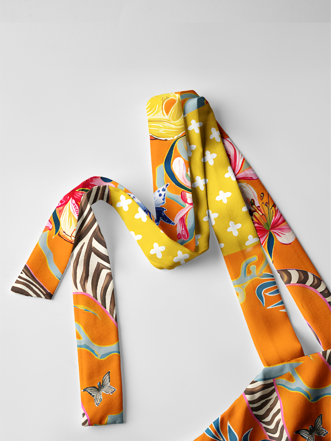 Tropical Zebra Flowy Maxi Dress
