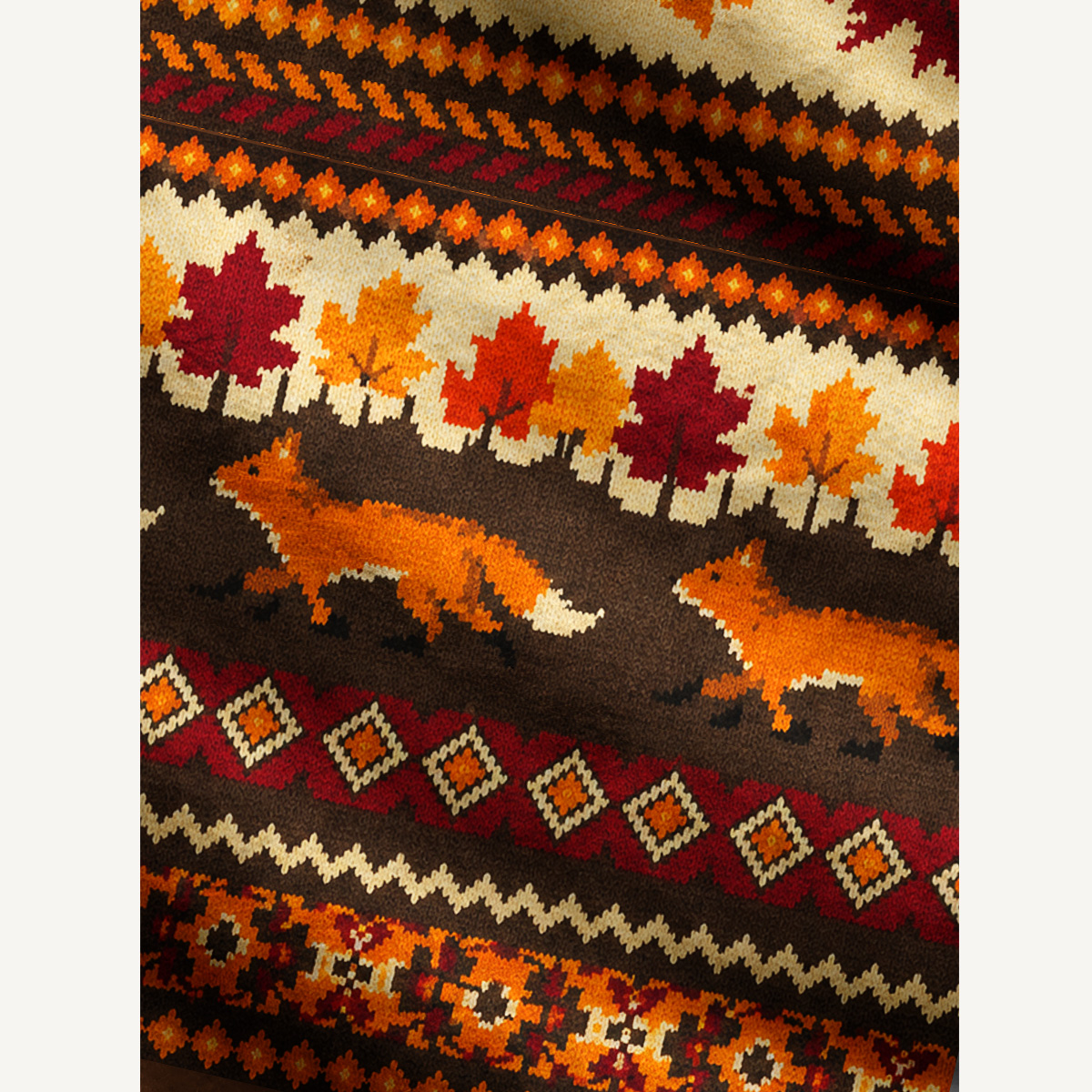 Fox Woodland Autumn Cardigan Sweaters