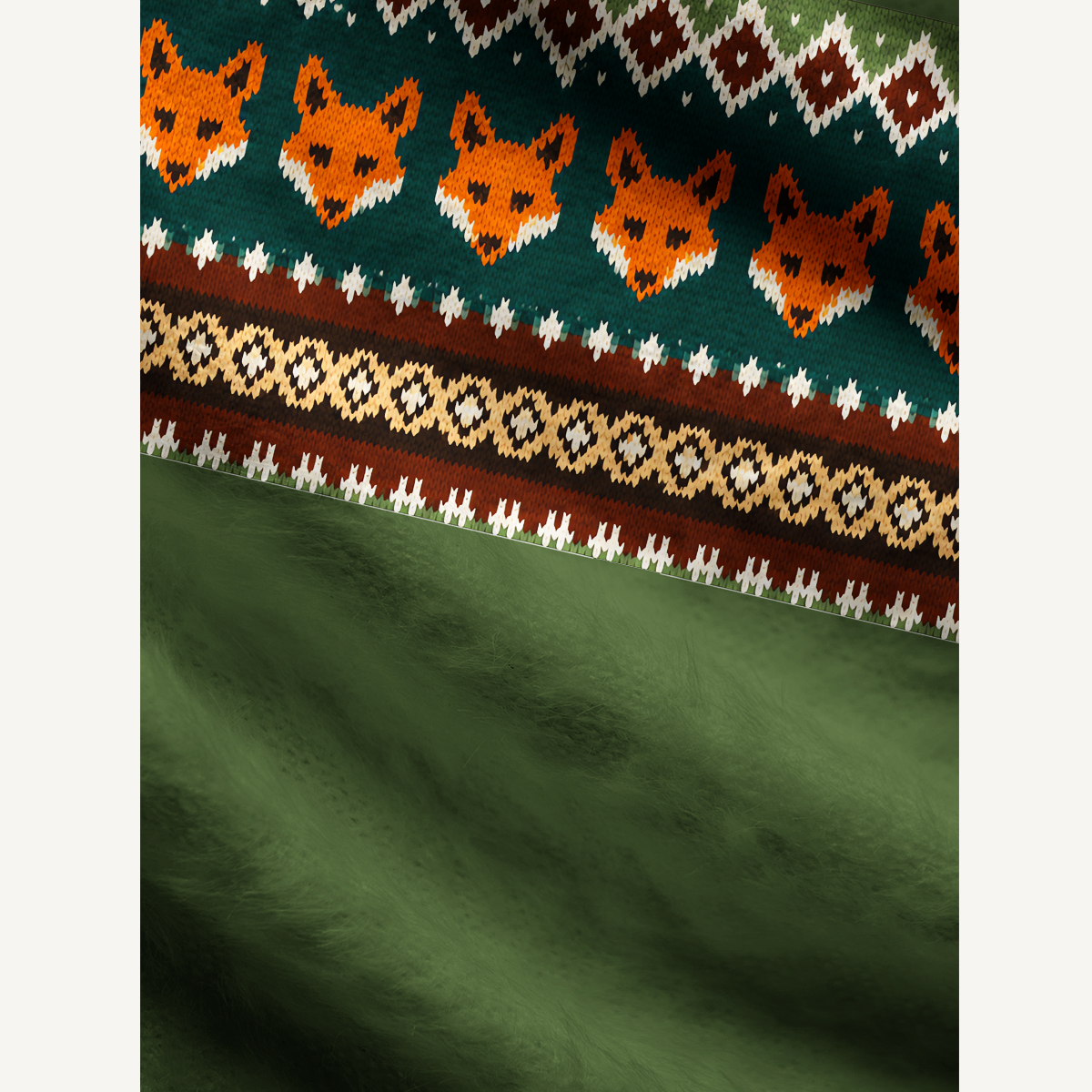 Forest Fox Floral Cardigan Sweaters