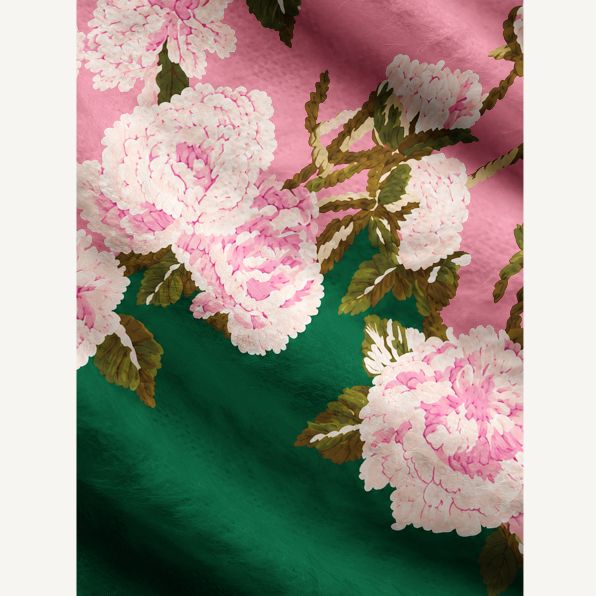 Blush Peony Garden Colorblock Crewneck Sweater